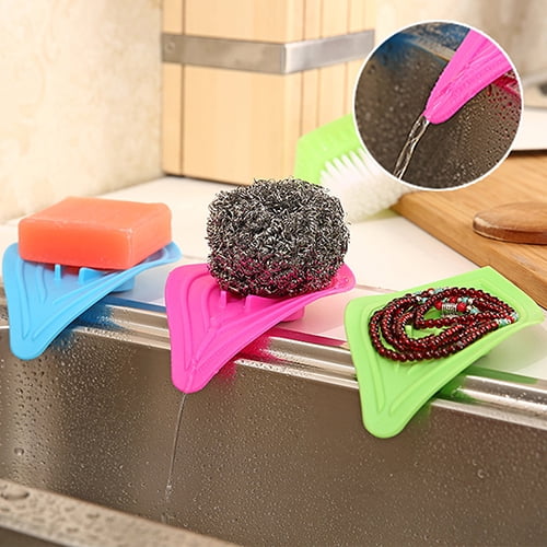 Leaf-Shaped Antiskid Soap Box Holder Simple Sink Sponge Drain Soap Dish Storag` 